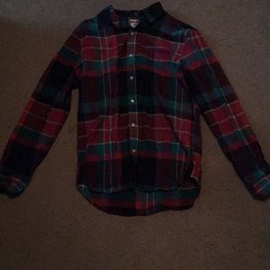 Men’s long sleeve multi colored flannel.